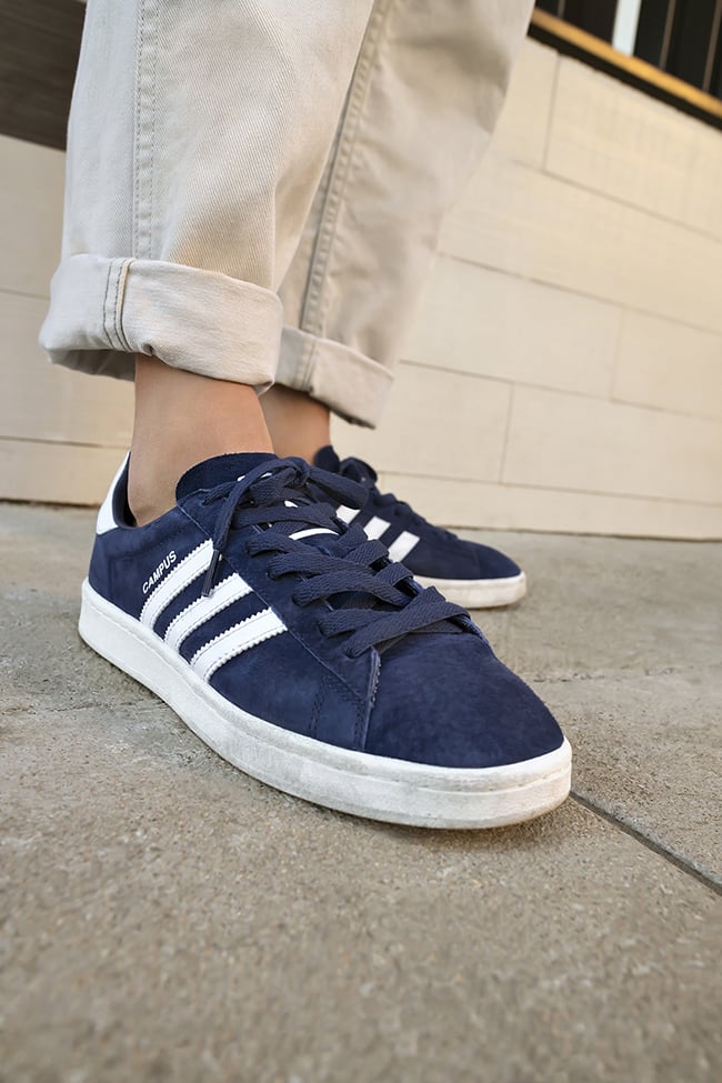 adidas Campus Navy On Feet