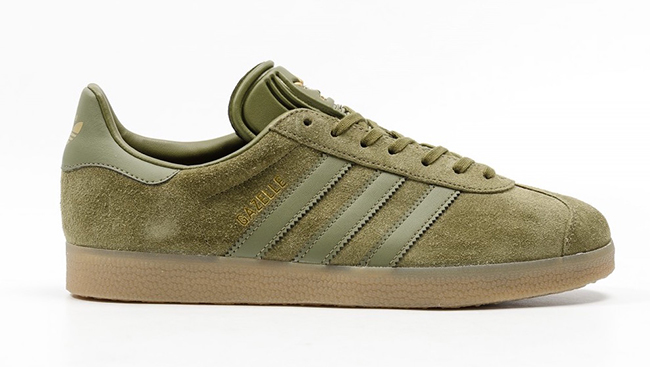 adidas gazelle olive gum