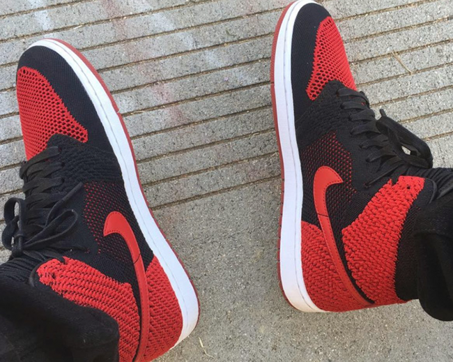 Air Jordan 1 Flyknit Banned Bred On Feet Fabolous