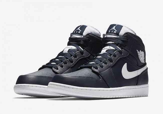 air jordan 1 mid obsidian white