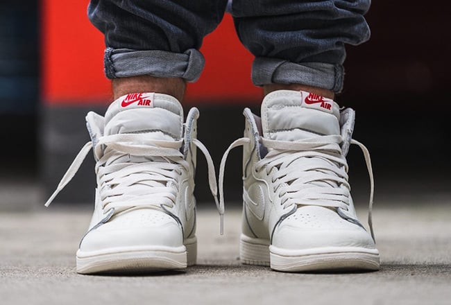 Air Jordan 1 Premium Essentials Sail On Feet