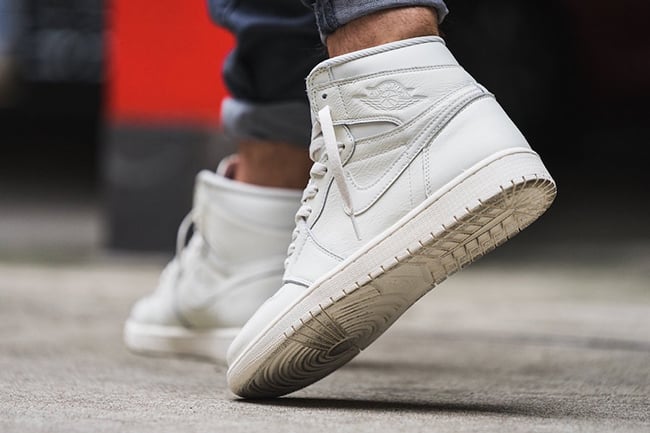 Air Jordan 1 Premium Essentials Sail On Feet