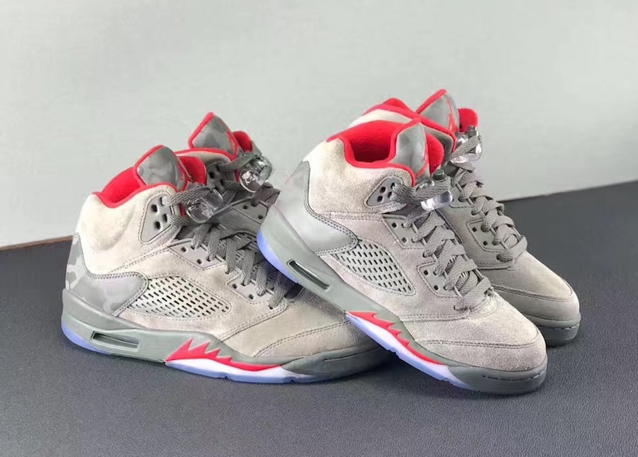 grey camo jordan 5