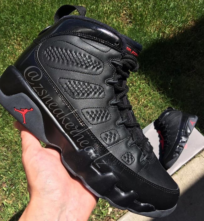 jordan 9 black and red