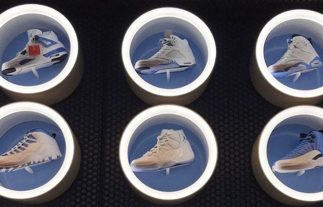 UNC and Georgetown Hoyas Air Jordan Retro Collection on Display