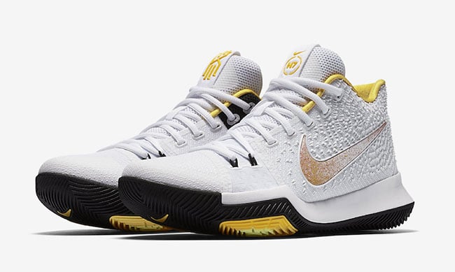 kyrie 3 white and black