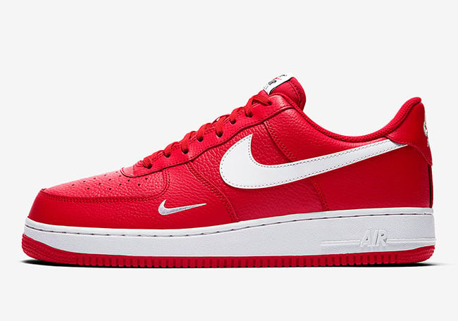 air force 1 swoosh red