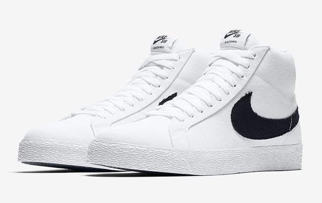 Nike SB Blazer Mid Canvas White Black Gum