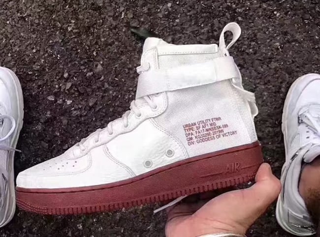 nike sf af1 red and black