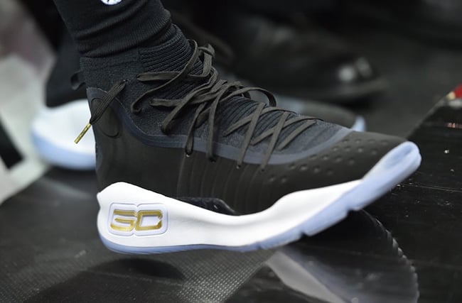 curry 4 low black and white