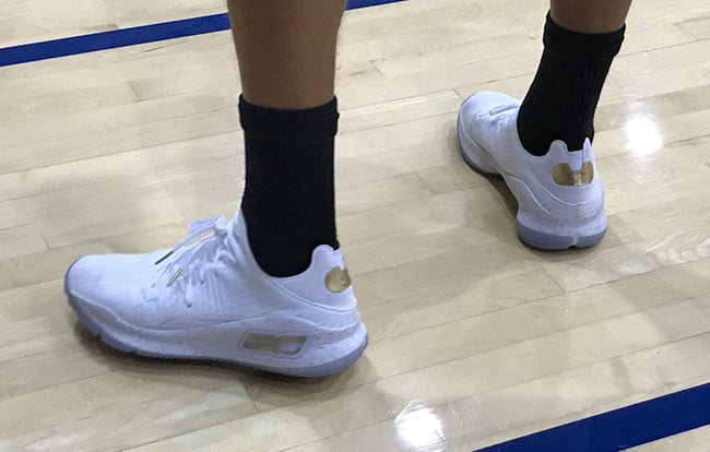 curry 4s white and gold