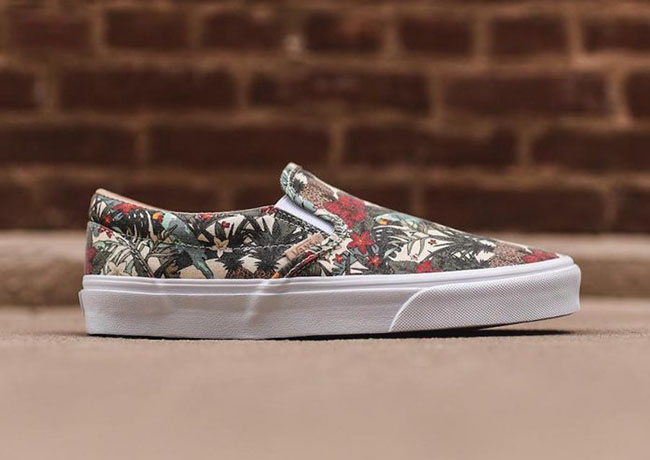 vans slip on havana floral