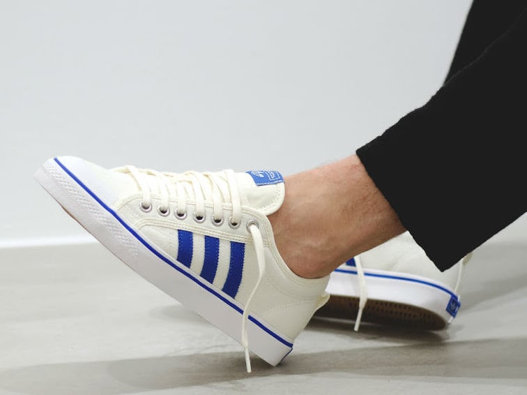 adidas nizza white and blue