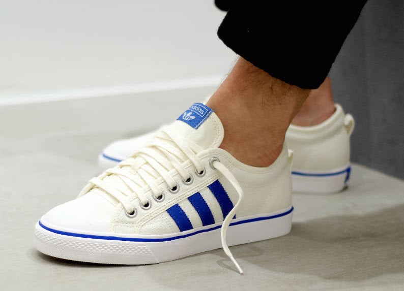 adidas Nizza in Off-White and Blue