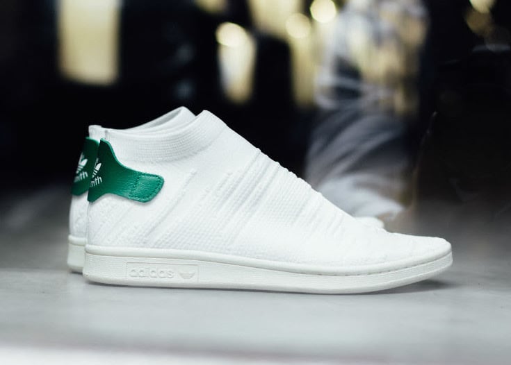 adidas Stan Smith Sock Primeknit OG in White and Green