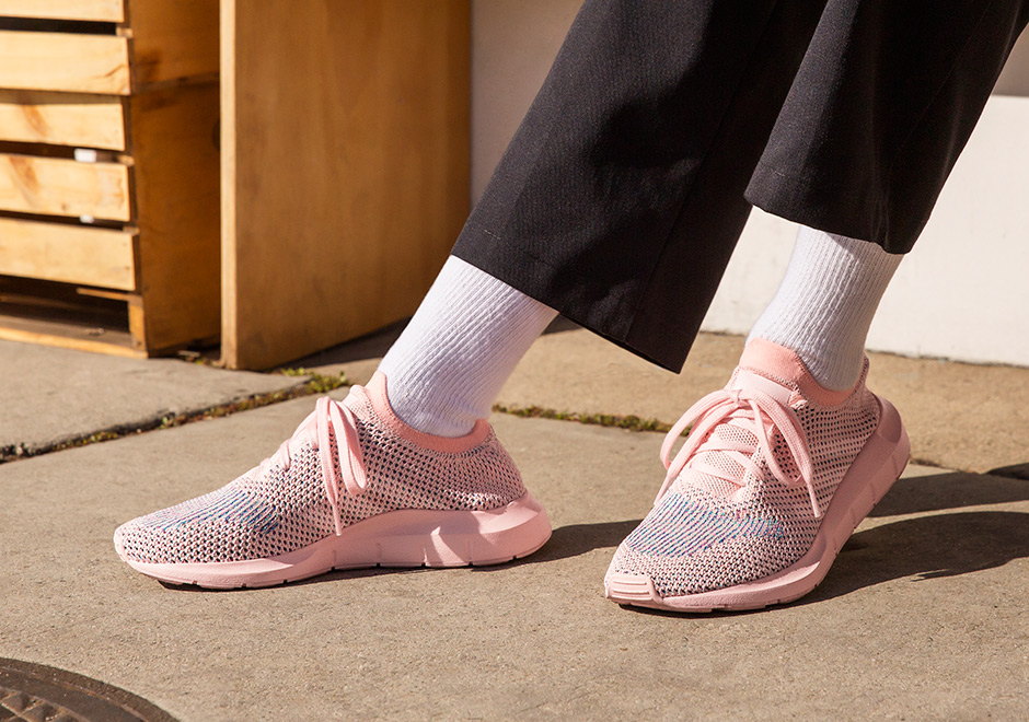 adidas originals swift run sneakers in pink multi