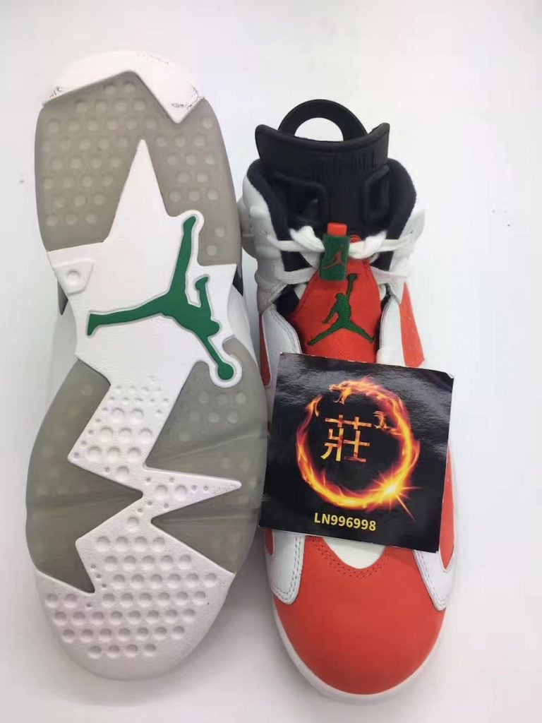 Air Jordan 6 Gatorade White Orange Green 384664145 SneakerFiles