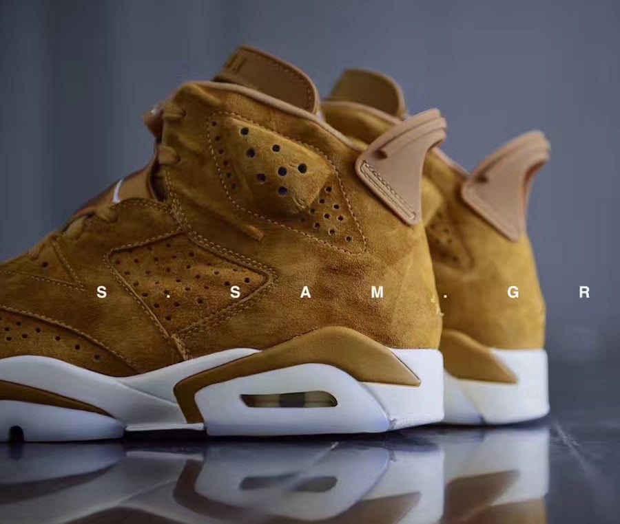 jordan 6 wheat on feet