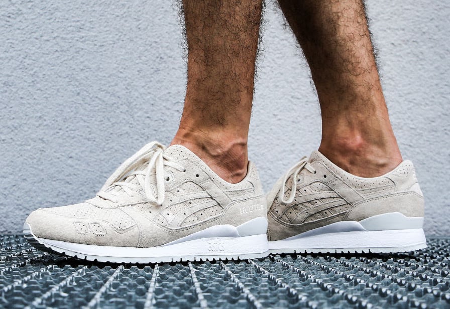 Asics Gel Lyte III Birch Suede On Feet