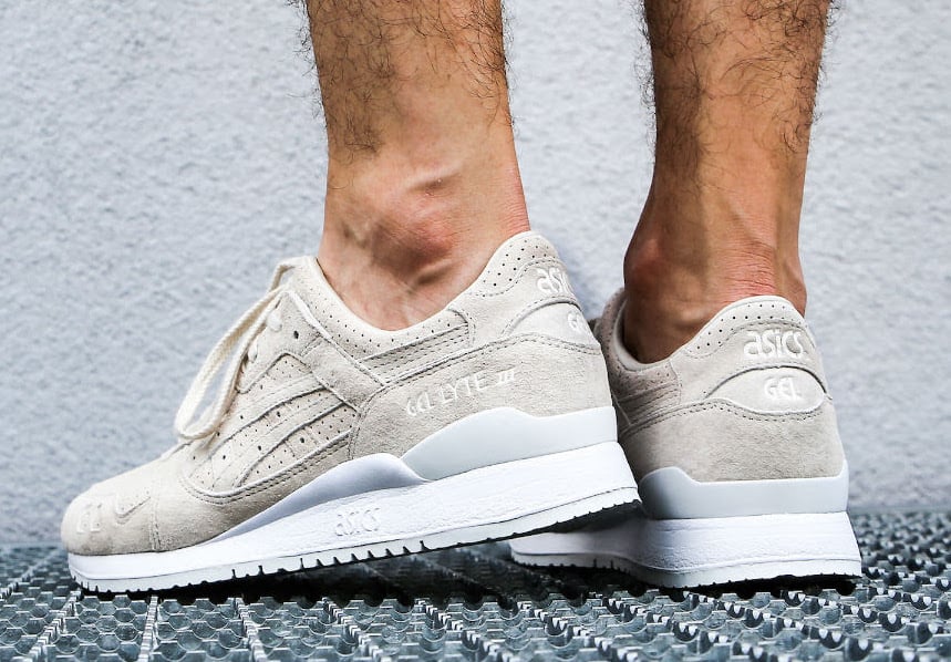 Asics Gel Lyte III Birch Suede On Feet