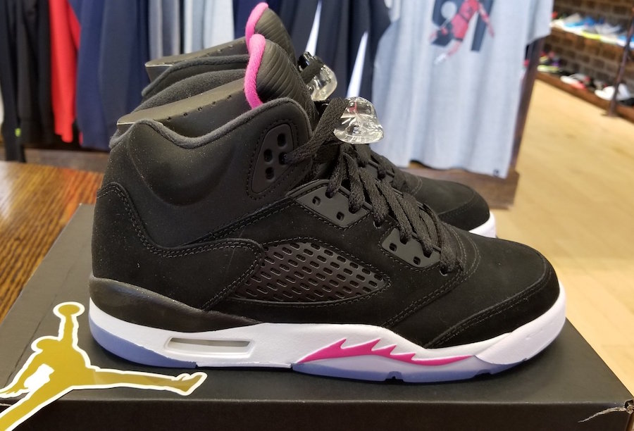 jordan 5 pink and black