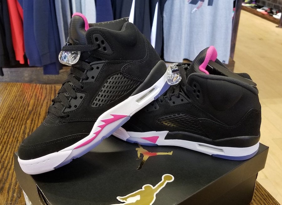 jordan 5 black and pink