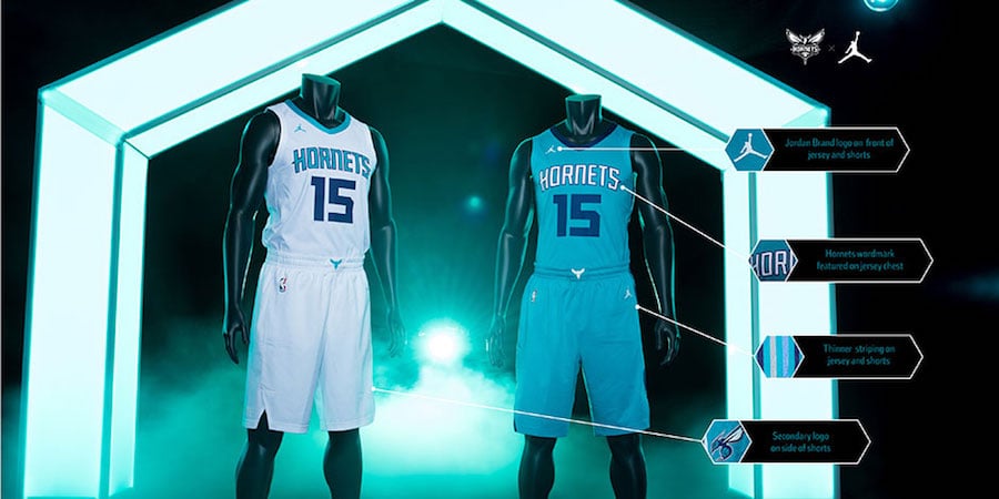 Jordan Charlotte Hornets Uniforms Jerseys