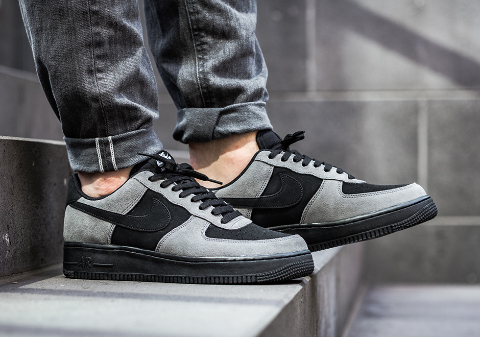 grey and black air force 1