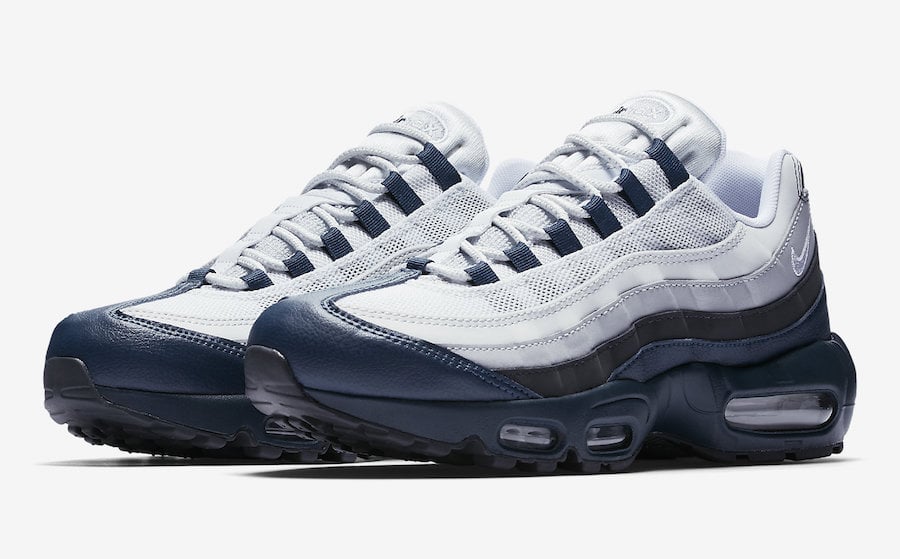 air max 95 navy blue and white