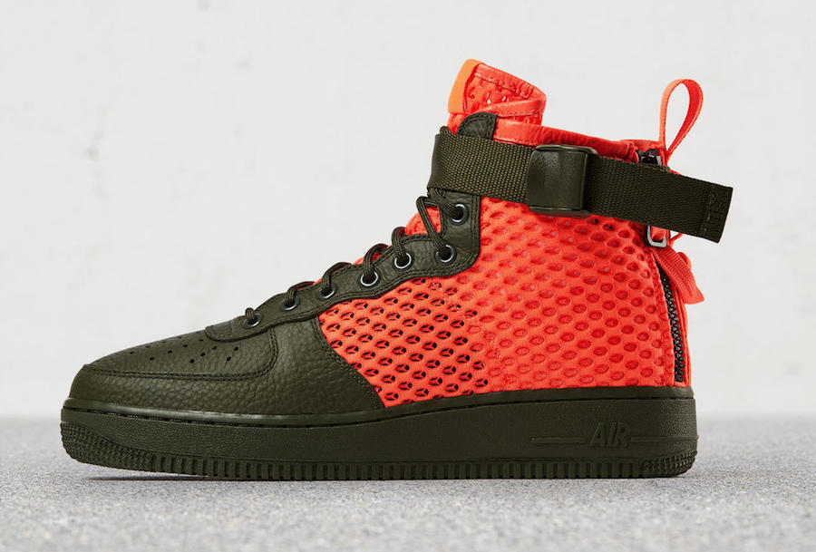 Nike SF-AF1 Mid Green Orange AA7345-300