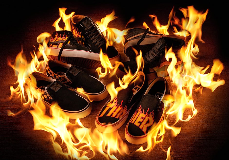 Thrasher Vans Flames Logo Collection