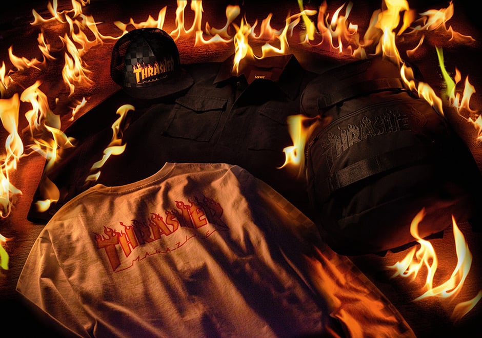 Thrasher Vans Flames Logo Collection