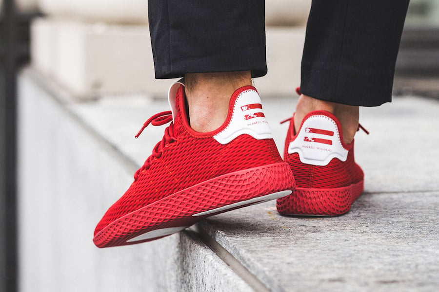 adidas Tennis Hu Red BY8720 On Feet