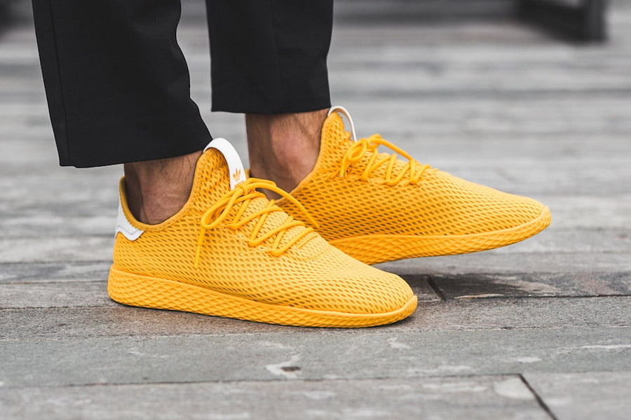 adidas pharrell tennis hu yellow