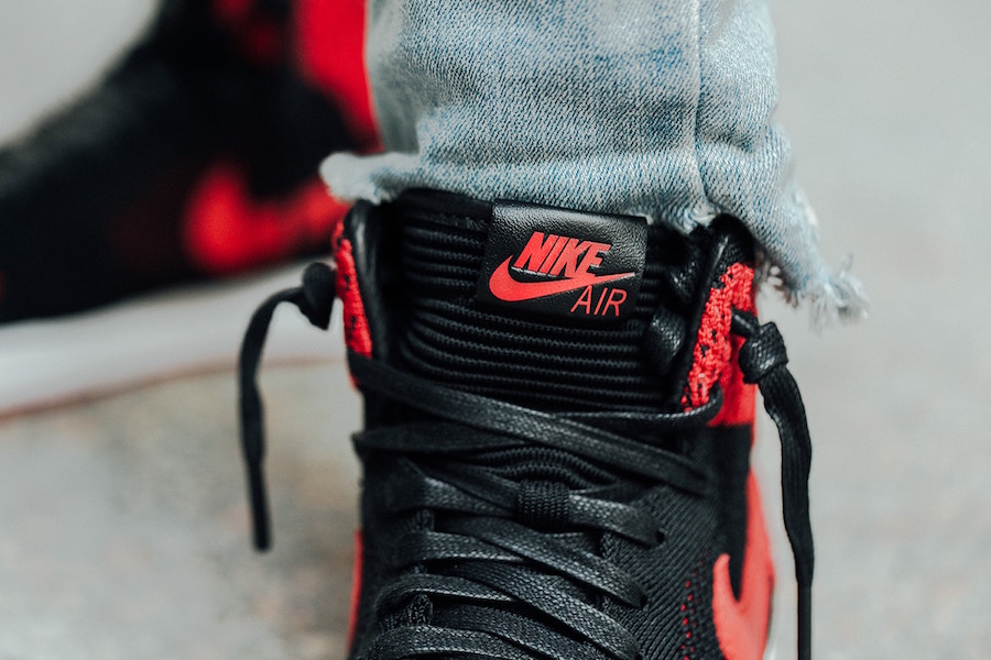 Air Jordan 1 Flyknit Banned Bred On Feet