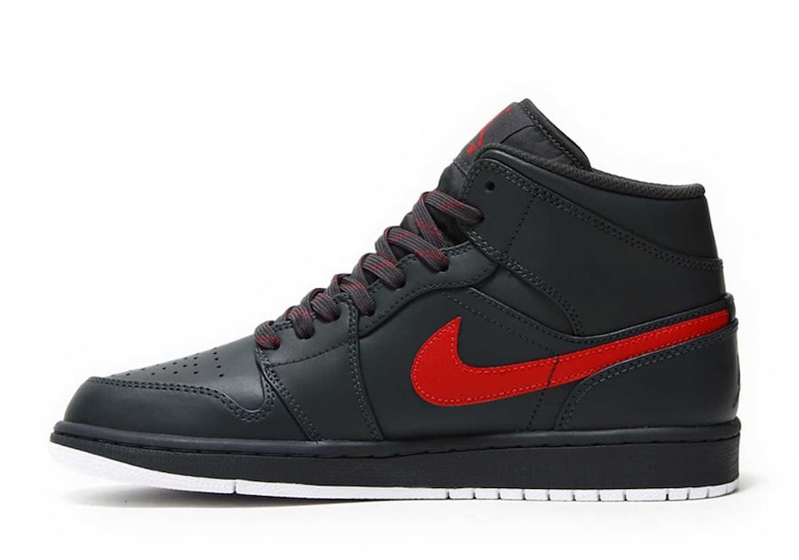 Air Jordan 1 Mid Anthracite Gym Red