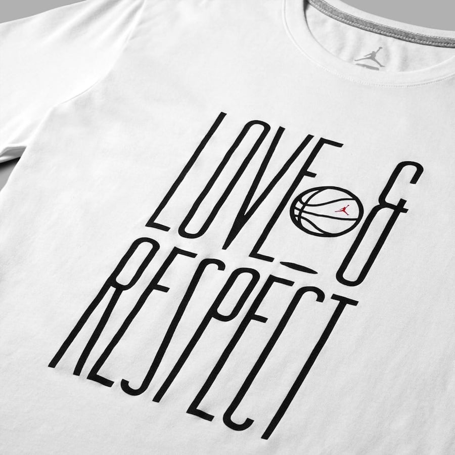 Love Respect Air Jordan White T-Shirt