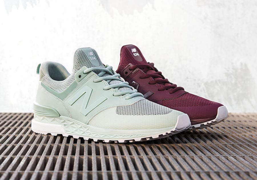 New Balance 574 Sport ‘Mint’ and ‘Burgundy’