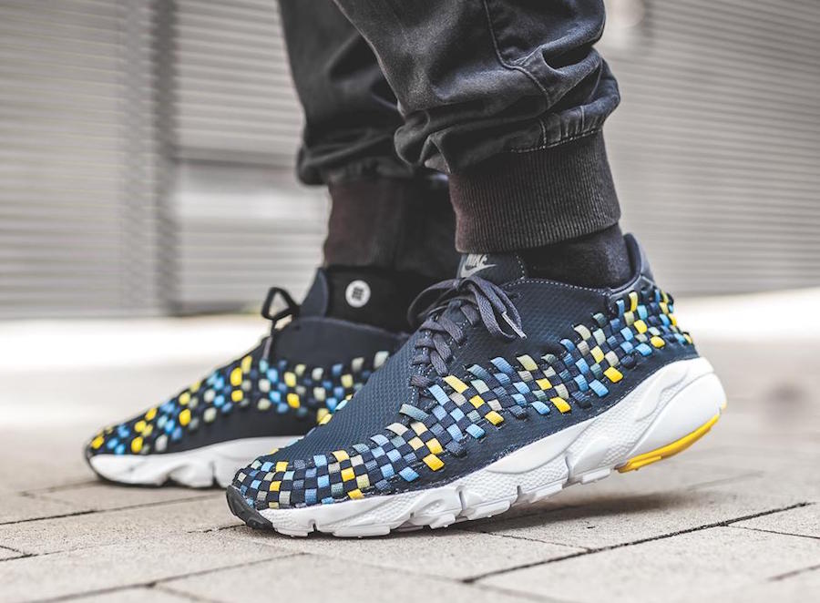 Nike Air Footscape Woven NM in Dark Obsidian and Tour Yellow
