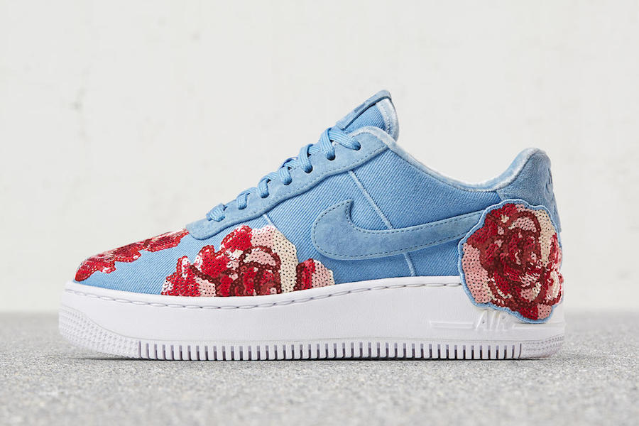 air force 1 floral sequin