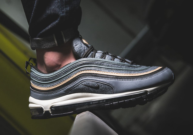 New Images of the Nike Air Max 97 Premium ‘Deep Pewter’ with Wool