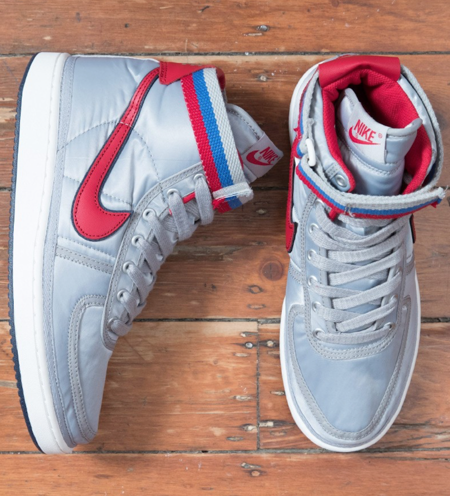 Nike Vandal High OG Metallic Silver University Red