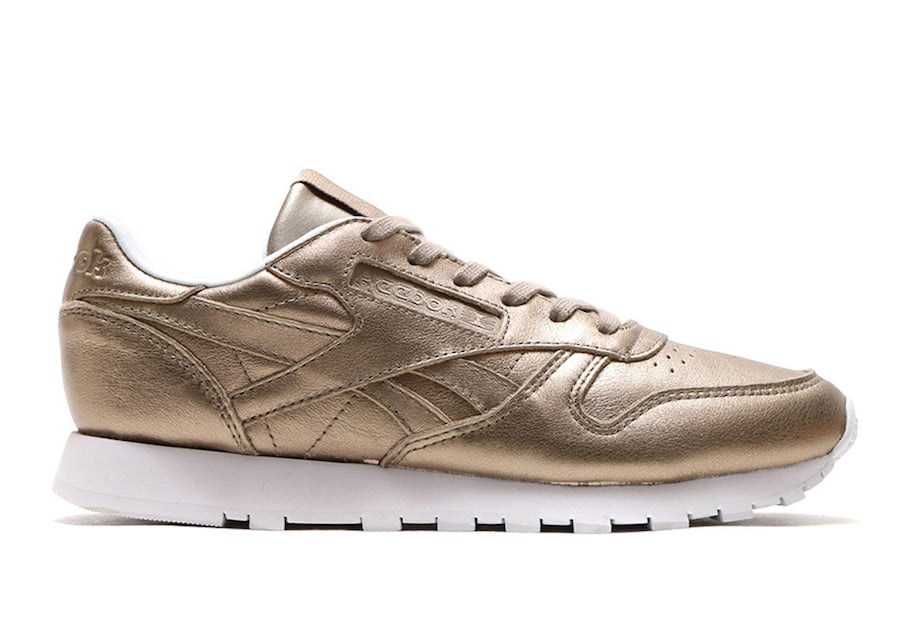 reebok classic leather metallic peach