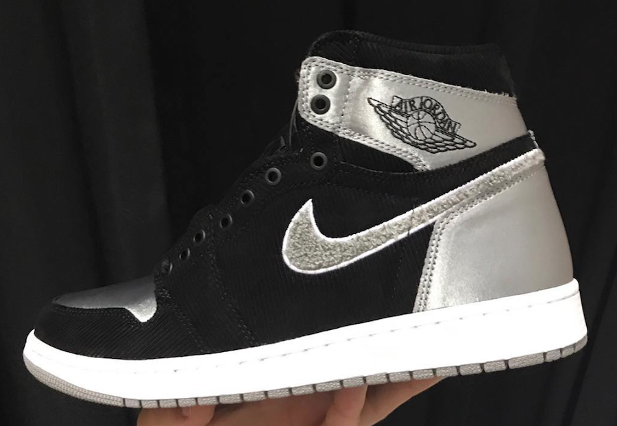 Air Jordan 1 Satin ‘Shadow’ with Corduroy and Chenille