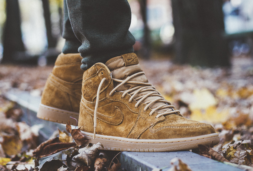 Air Jordan 1 Wheat On Feet