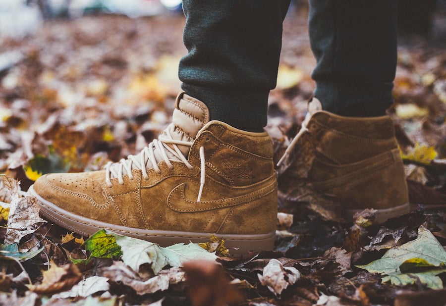 Air Jordan 1 Wheat On Feet