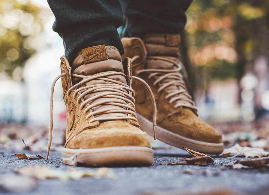 Air Jordan 1 Wheat On Feet