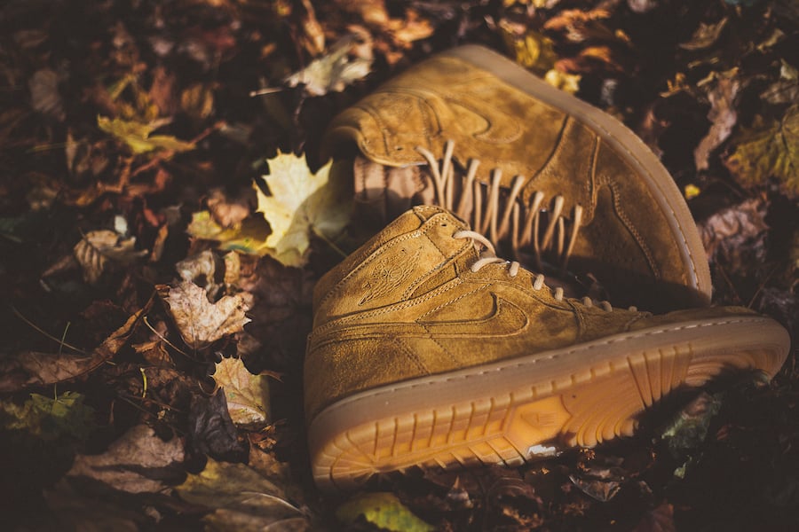 jordan 1 wheat on feet