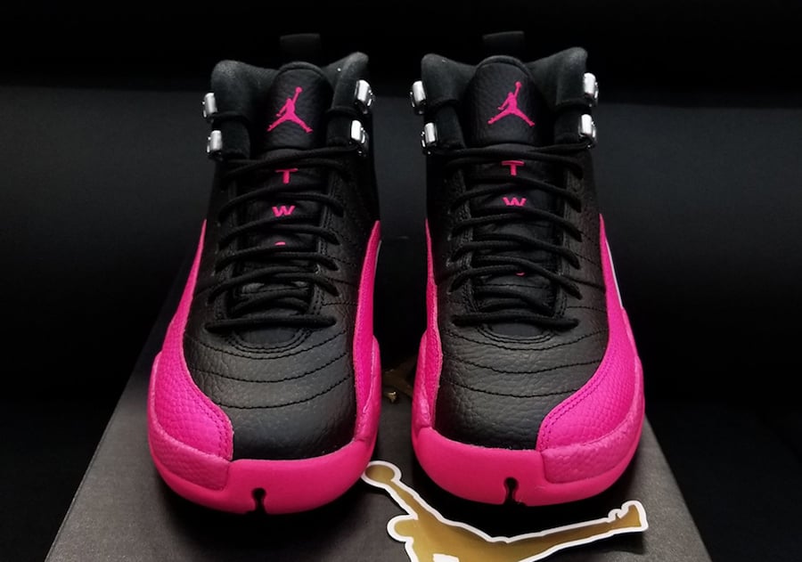 jordan 12s black and pink