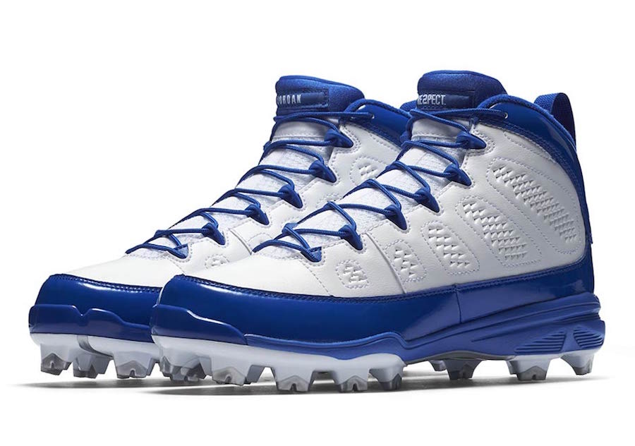 blue jordan baseball cleats